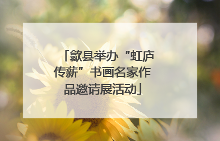 歙县举办“虹庐传薪”书画名家作品邀请展活动