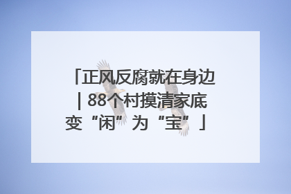 正风反腐就在身边｜88个村摸清家底变“闲”为“宝”