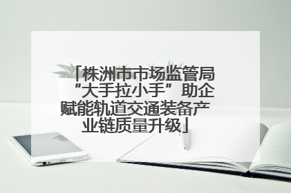 株洲市市场监管局“大手拉小手”助企赋能轨道交通装备产业链质量升级