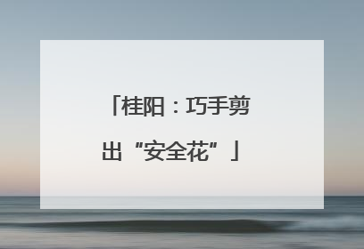 桂阳：巧手剪出“安全花”
