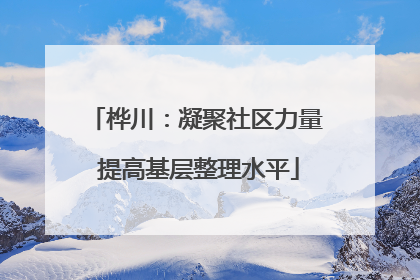 桦川：凝聚社区力量 提高基层整理水平