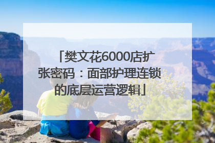 樊文花6000店扩张密码：面部护理连锁的底层运营逻辑