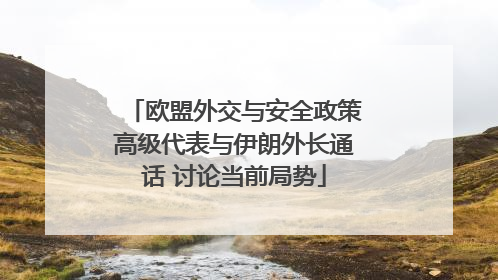 欧盟外交与安全政策高级代表与伊朗外长通话 讨论当前局势