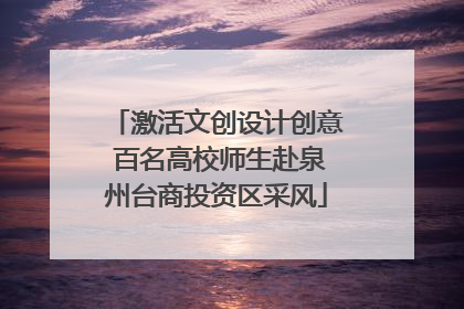 激活文创设计创意 百名高校师生赴泉州台商投资区采风
