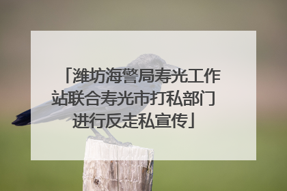潍坊海警局寿光工作站联合寿光市打私部门进行反走私宣传