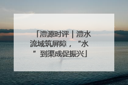 澧源时评｜澧水流域筑屏障，“水”到渠成促振兴