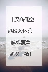 汉商低空港投入运营 航线覆盖武汉三镇