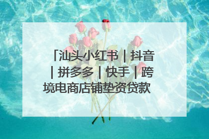 汕头小红书｜抖音｜拼多多｜快手｜跨境电商店铺垫资贷款企业-漫商易