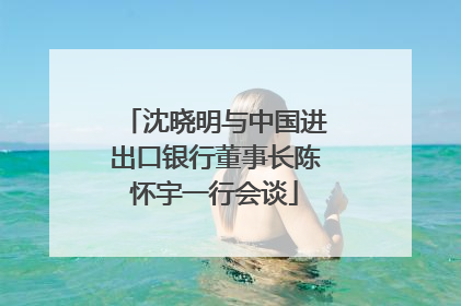 沈晓明与中国进出口银行董事长陈怀宇一行会谈