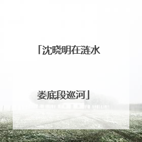沈晓明在涟水娄底段巡河