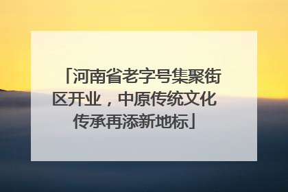 河南省老字号集聚街区开业，中原传统文化传承再添新地标