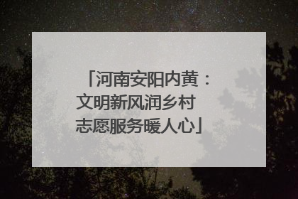 河南安阳内黄：文明新风润乡村 志愿服务暖人心
