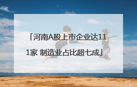 河南A股上市企业达111家 制造业占比超七成