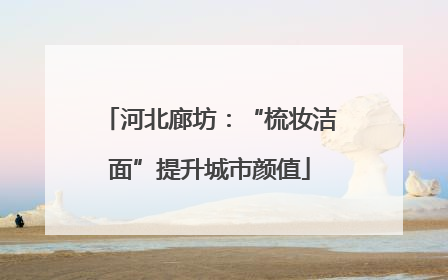 河北廊坊：“梳妆洁面”提升城市颜值