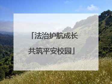 法治护航成长 共筑平安校园
