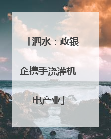 泗水：政银企携手浇灌机电产业