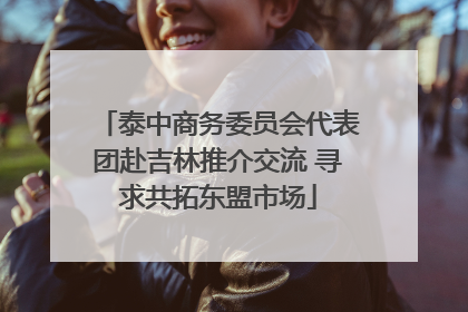 泰中商务委员会代表团赴吉林推介交流 寻求共拓东盟市场