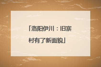 洛阳伊川：旧寨村有了新面貌