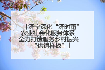 济宁深化“济时雨”农业社会化服务体系 全力打造服务乡村振兴“供销样板”