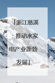 浙江慈溪：推动水家电产业蓬勃发展