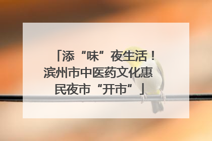 添“味”夜生活！滨州市中医药文化惠民夜市“开市”
