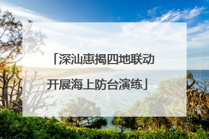 深汕惠揭四地联动开展海上防台演练