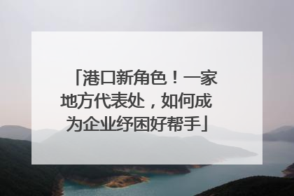 港口新角色！一家地方代表处，如何成为企业纾困好帮手