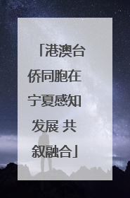 港澳台侨同胞在宁夏感知发展 共叙融合