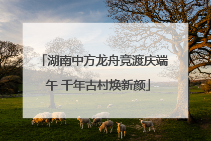 湖南中方龙舟竞渡庆端午 千年古村焕新颜