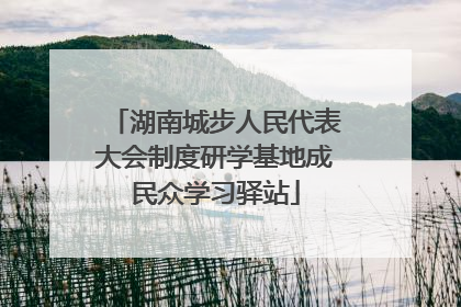 湖南城步人民代表大会制度研学基地成民众学习驿站