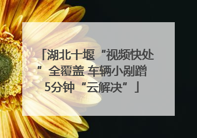 湖北十堰“视频快处”全覆盖 车辆小剐蹭5分钟“云解决”