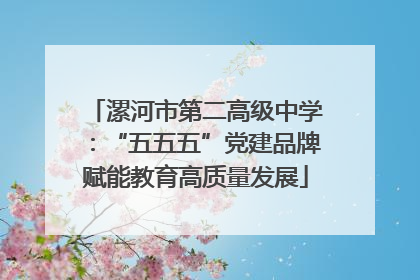 漯河市第二高级中学：“五五五”党建品牌赋能教育高质量发展