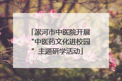 漯河市中医院开展“中医药文化进校园”主题研学活动