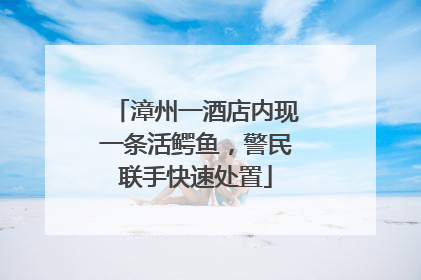 漳州一酒店内现一条活鳄鱼，警民联手快速处置
