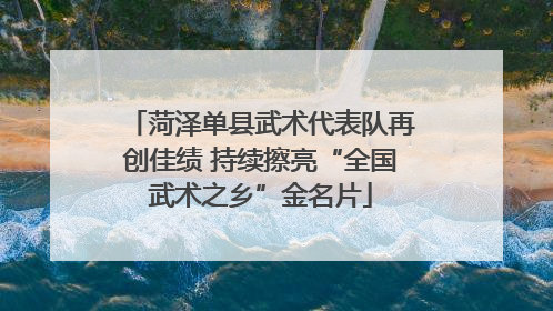 菏泽单县武术代表队再创佳绩 持续擦亮“全国武术之乡”金名片
