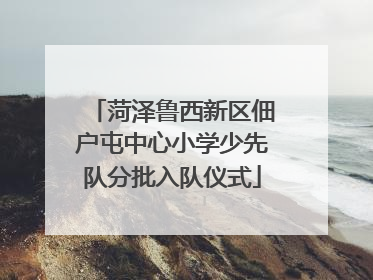 菏泽鲁西新区佃户屯中心小学少先队分批入队仪式