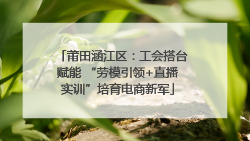 莆田涵江区：工会搭台赋能 “劳模引领+直播实训”培育电商新军