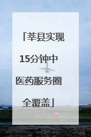 莘县实现15分钟中医药服务圈全覆盖