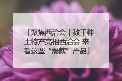 聚焦西洽会｜数千种土特产亮相西洽会 来看这些“爆款”产品