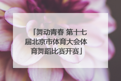 舞动青春 第十七届北京市体育大会体育舞蹈比赛开赛