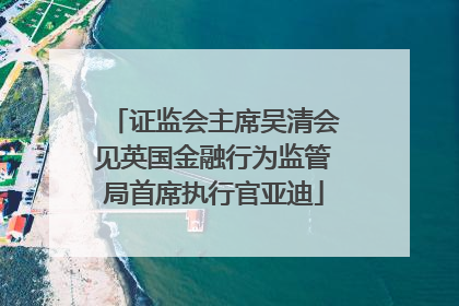 证监会主席吴清会见英国金融行为监管局首席执行官亚迪