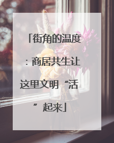 街角的温度：商居共生让这里文明“活”起来