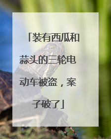 装有西瓜和蒜头的三轮电动车被盗，案子破了
