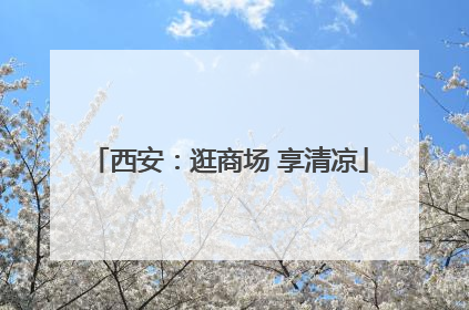 西安：逛商场 享清凉