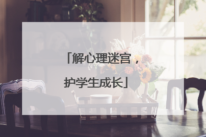 解心理迷宫，护学生成长