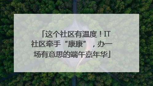 这个社区有温度！IT社区牵手“康康”，办一场有意思的端午嘉年华