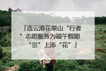 连云港花果山“行者”志愿服务为端午假期“景”上添“花”