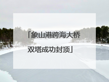 象山港跨海大桥双塔成功封顶