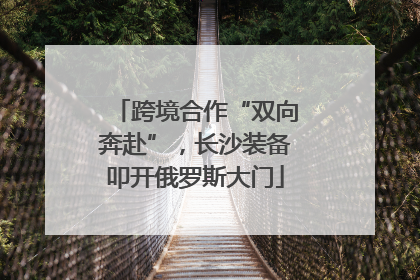 跨境合作“双向奔赴”，长沙装备叩开俄罗斯大门