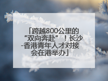 跨越800公里的“双向奔赴”！长沙-香港青年人才对接会在港举办